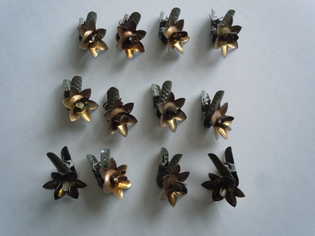 12 vintage tin pinecone german christmas tree candle holder 12 vintage tin pinecone german christmas tree candle holder