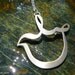 Persian Dove (2"x2") Sterling Silver Peace Pendant, recycled)