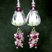 Pink Tulip Earrings, Flower Earrings, Spring Earrings, Pearl & Crystal Dangle Earrings, Floral Jewelry, Nature Jewelry, Lampwork Earrings