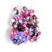 Purple Pink Floral Lampwork Glass Bead Earrings, Flower Dangle Earrings, Crystal Cluster Earrings, Beadwork Earrings - Summer Berries