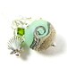 Ocean Necklace, Beach Necklace, Green White Wave Lampwork Necklace, Seashell Necklace, Charm Necklace, Beadwork Necklace - Sea Mist