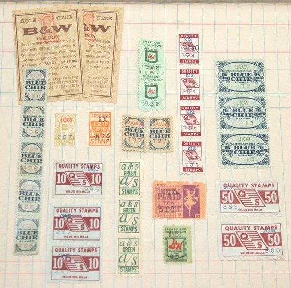 30 Vintage Trading/Saving Stamps