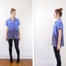 Blue Ombre Silk Blouse - L/XL