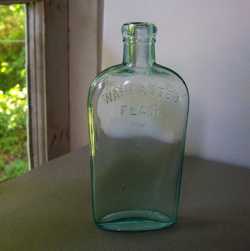 Vintage Warranted Flask Bottle