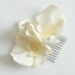 Ivory twin Orchid flower hair comb, any occasion, wedding, bridesmaid, hairpiece