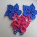 3Pcs...Crochet Applique Flowers....