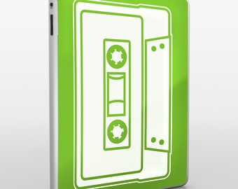 cassette iPad skin, mixed tape vinyl decal, iPad sticker art, iPad mini decal, iPad air decal, FREE SHIPPING