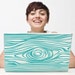 woodgrain laptop decal