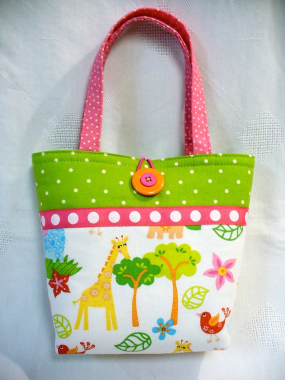 Kids Bag Zoo ANIMALS Childs Purse Little Girls Purse Mini Tote