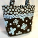 Childs Purse Little Girls Purse BUTTERFLIES Butterfly Baby Blue Brown Mini Tote Bag Kids Bag Handmade