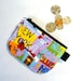 NEW YORK Mini Coin Pouch Little Zipper Change Purse Handmade Fabric Wallet Manhattan