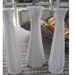 RESERVED for April.........3 vintage wedding White Milk Glass vases ... starburst pattern ... vase