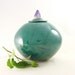 Raku Pottery in Teal Handmade Ceramic Pottery