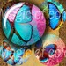 Digital Collage of Bright Blue Butterfly Illustration - 63 1 Inch Circle JPG images - Digital Collage Sheet