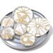 delicate tan patterned magnet set - made from recycled magazines, back to school, locker decoration, teacher gift