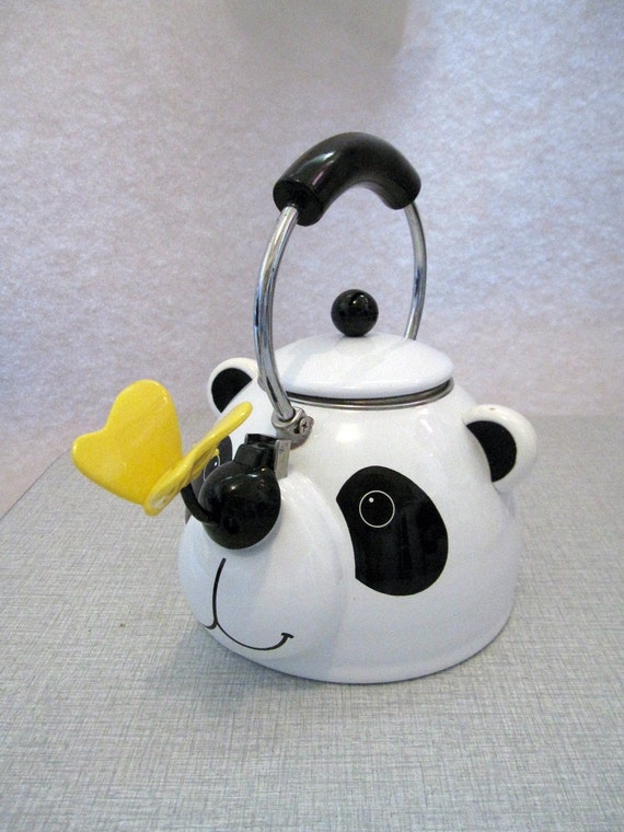 CUTEst PANDA and BUTTERFLY novelty tea kettle by Kamenstein