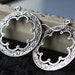 Silver Scalloped Hoops Dangle from Handmade Sterling Silver Earwires - Details Earrings