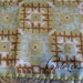 Vintage MOD Pop Art Geometric Squares Print Ponte Tresa Designer Scarf 60's Aqua Brown and Green