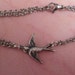 Silver ankle bracelet sparrow stainless steel chain anklet