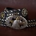 MEN'S PATRIOT WESTERN belt, Conchos, Silver and Gold Studs