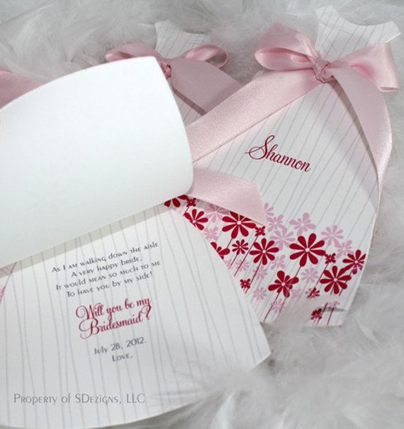 Will you be my Bridesmaid, Flower Girl, Maid of Honor (Flower design) Il_570xn