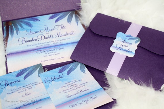 Tropical Breeze - Destination Wedding Invitation Il_570xn