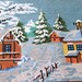 WINTER vintage needlework needlepoint 50s