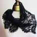 Vintage black lace lot 4 mantilla scarves