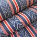 Vintage ticking woven red white and blue