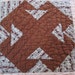 Antique quilt c 1850 T design cutter quilt restore antique bed cover 19th century blanket