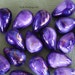 Purple and Lilac Gold Accents Drop Beads 15x10mm
