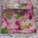 Microwave Potato Bag with splattered lime green, magenta and pink on white fabric