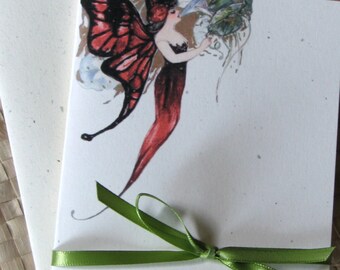 Vintage Fairy Note Card Set, Fairy Card Set, Thank You Note Cards, Whimsical Note Cards, Greeting Cards