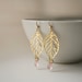 Ava - Gold / Rose Quartz / Peridot Leaf Earrings