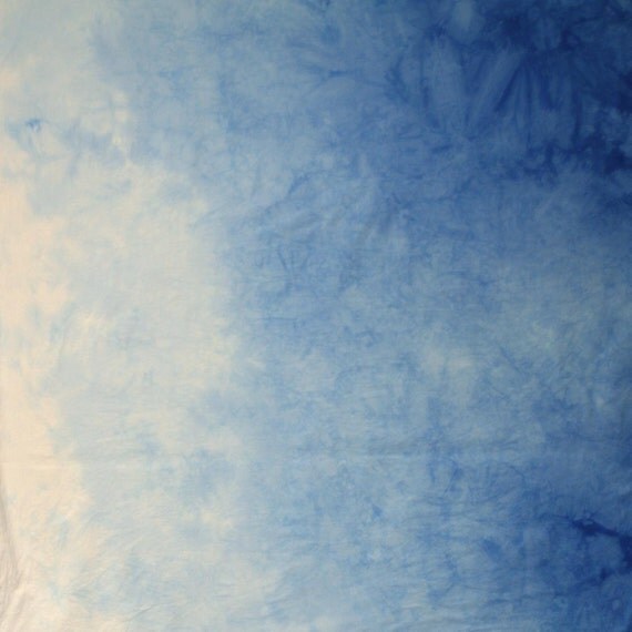 Blue Sky Gradient Hand Dyed Fabric