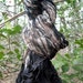 Shibori Hand Dyed Silk Shawl/ Scarf/ Head Wrap. Brown, taupe, black colors
