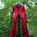 Reserved for April. Shaggy felted wool cashmere sweater coat with red flowers. Size Small/Medium. Ready to ship.