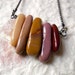 Clearance 40% Off - Minimalist Mookaite and Sparkly Ball Chain Necklace - Lavender Canyon