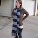 Scarf in Ravenclaw colors by Whitaker Knits