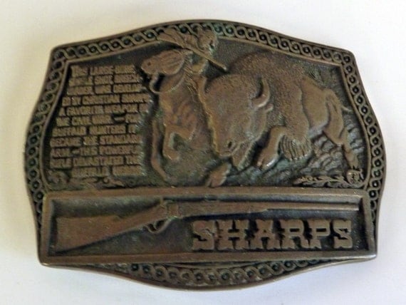 Vintage Sharps Rifle Belt Buckle by castleberryantiques on Etsy