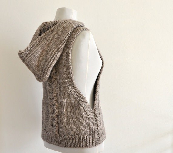 Weste mit kapuze stricken