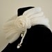 White Cowl Neckwarmer Scarf Chunky Mohair Warm Cozy