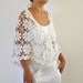 Crochet Shawl Weddings Shawl White Mohair Unique Delicate Chic Romantic