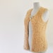 Sweater Vest Cardigan Jacket Champagne Pale Brown Honey Caramel Camel Beige Fuzzy FREE SHIPPING