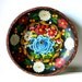fabulous rustic hand painted mexican wooden plate.