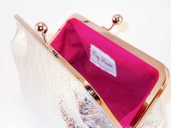 raspberry pink clutch bag