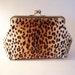 Clutch Purse Faux Leopard and Red by coryrenee on Etsy