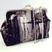 Black Gray White and Pink Clutch Purse Evening Wedding Bag
