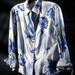 Blouse. 1950s Cotton Blouse with Rhinestones. 50s Floral Blouse. Rockabilly Top. Pin Up Girl Top. Size 9/10. AS IS.