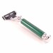 Mach 3 Malachite Banded Gemstone Shaving Handle - Handmade